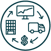 5G icons_supply chain management