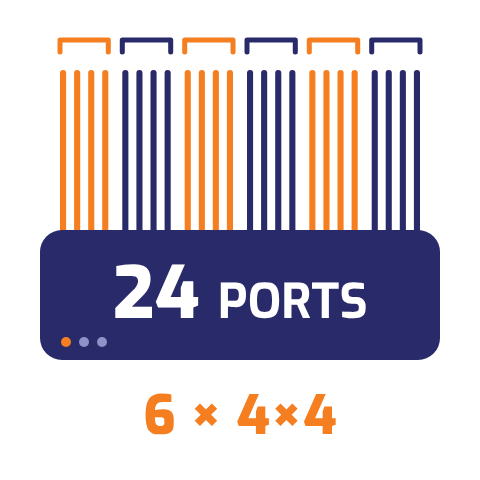 Superyacht antenna for a 24-port multi-modem router