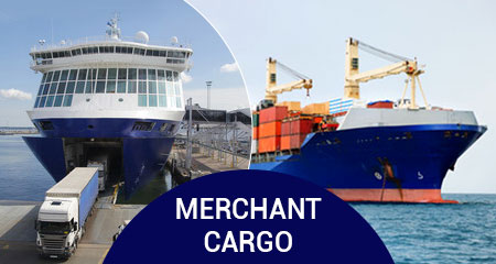 Marine antennas for cargo and merchant vessels
