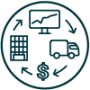 5G icons_supply chain management