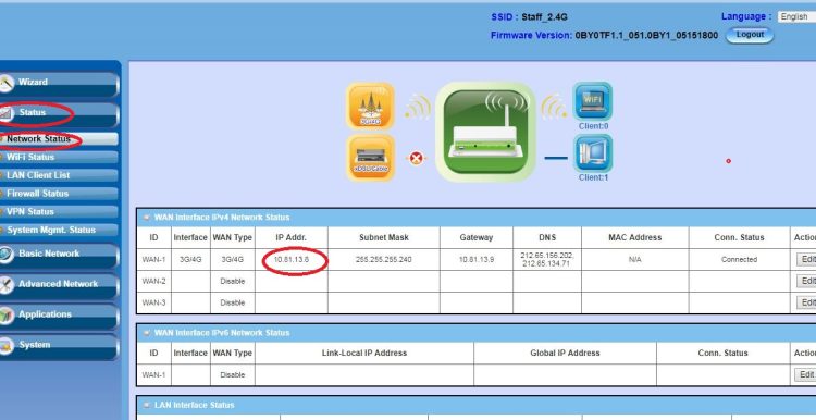 AMIT Dynamic IP Setup Screen -1